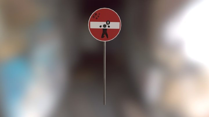 No Entry Sign 1 3D Model