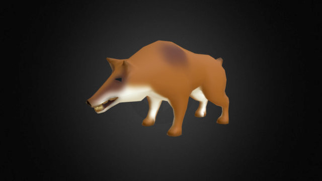 Dog for mobile game 3D Model