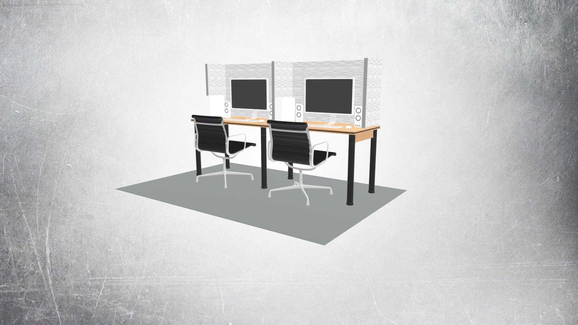 QSEG Desk Partition - Double - Full Print
