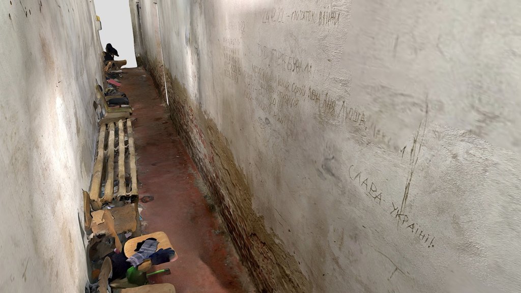 Yahidne school basement corridor