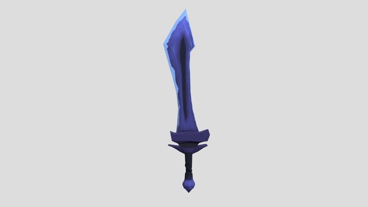 lowpoly stylized sword 3D Model