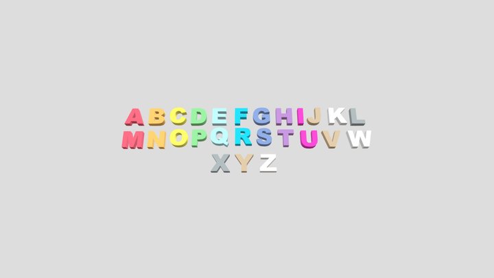 Alphabet 3D Model
