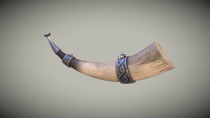 Viking Warhorn 3D Model