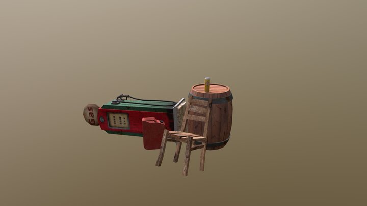 Forest Loner - Model 2 More detailed props 3D Model
