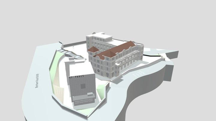 St Paul's College 1950s Bonham Road Campus 3D Model