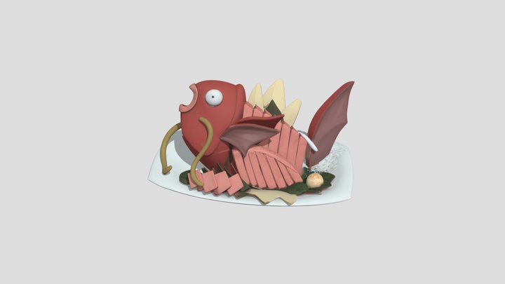 Magikarp Sashimi 鯉魚王生魚片 3D Model