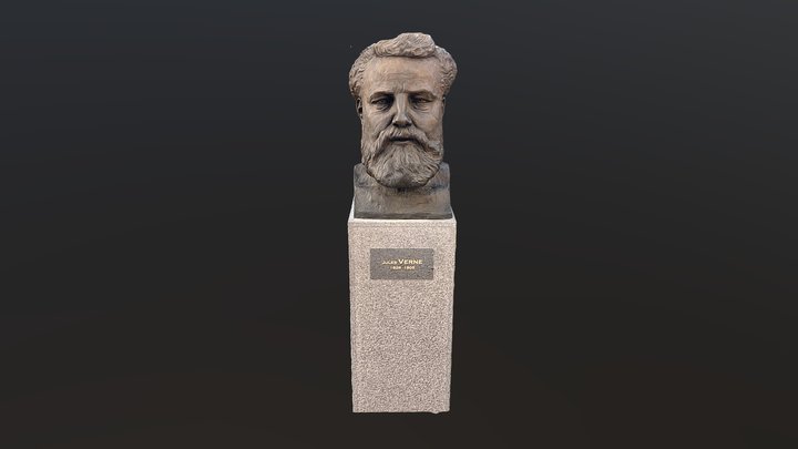 Buste de Jules Verne - Amiens 3D Model