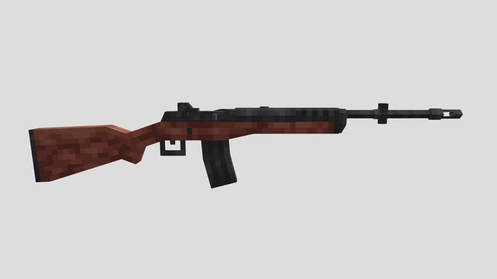 Ruger Mini-14 GB low poly 3D Model