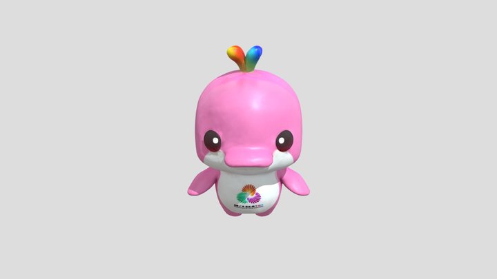 Pink Dolphin Pal 3D Model