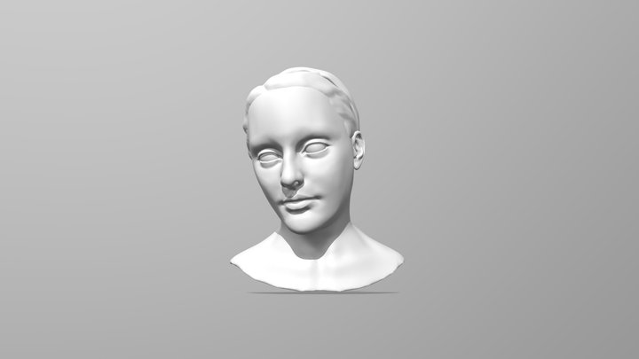Head of a Woman by Da Vinci 3D Model
