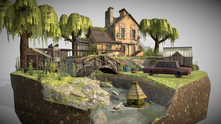 Grandma´s House - DAE diorama 3D Model