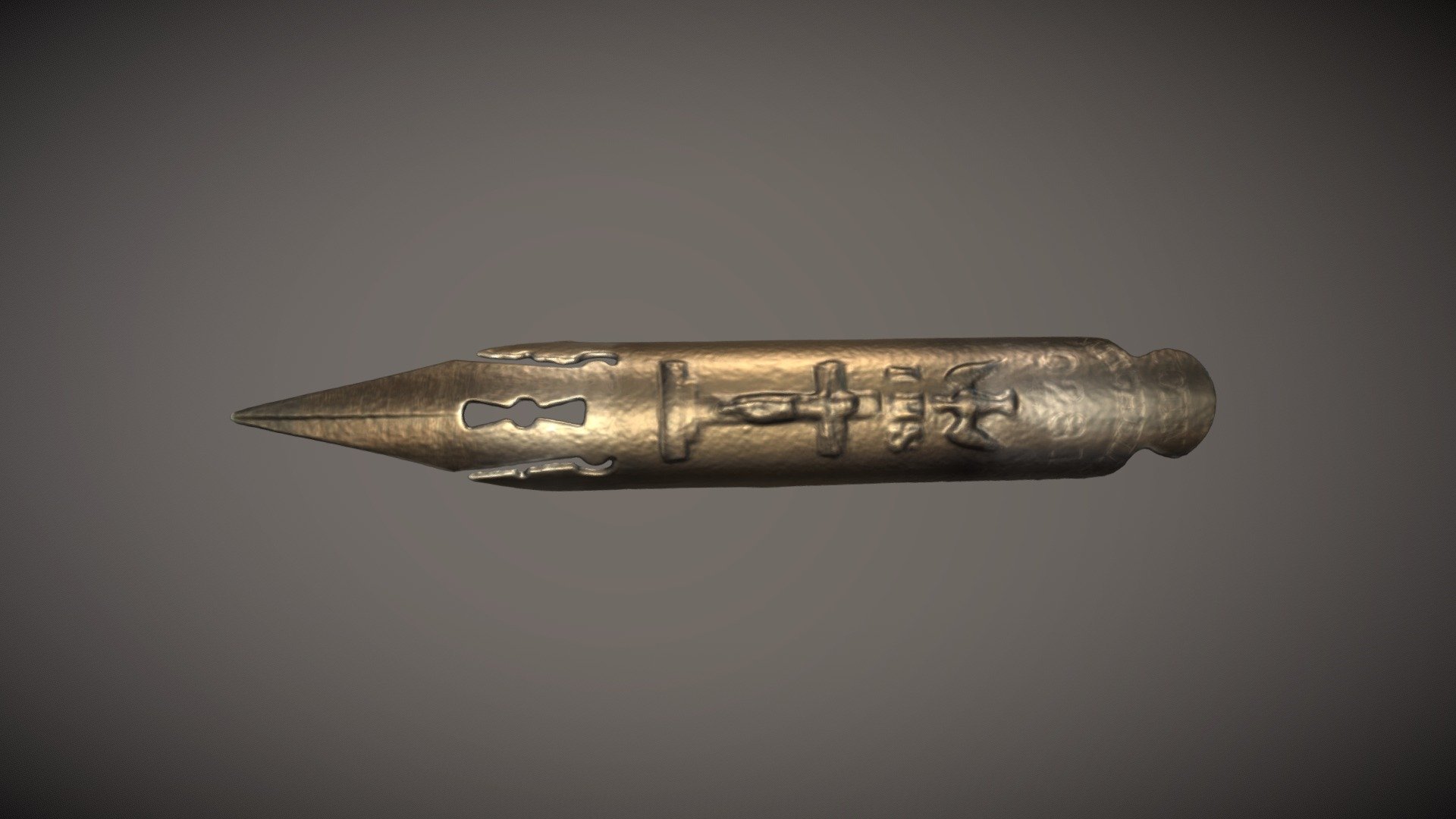 J Mitchell Crucifixion Nib — Sketchfab embed 3D viewer