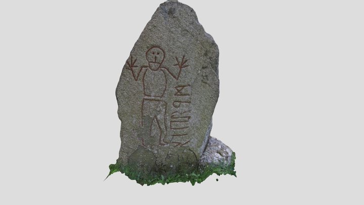 Runestone: Krogstastenen, Uppland 3D Model