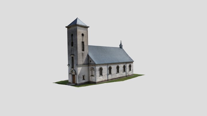 Lėno Šv. Antano Paduviečio bažnyčia 3D Model