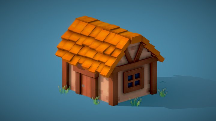 Blocky House 3D Model