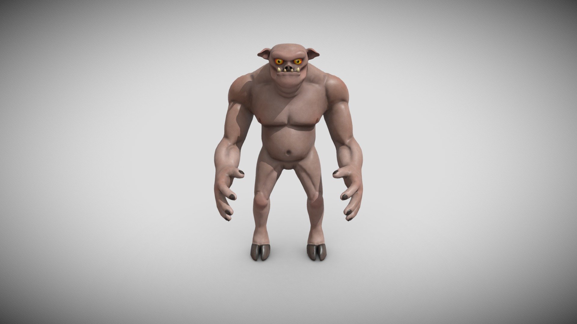 Pig Monster - 3D model by Ghalek [b5fbc7b] - Sketchfab