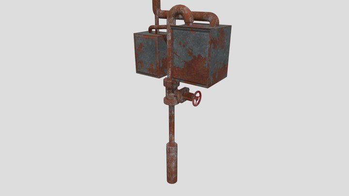 Street Gas Counter 3D Model