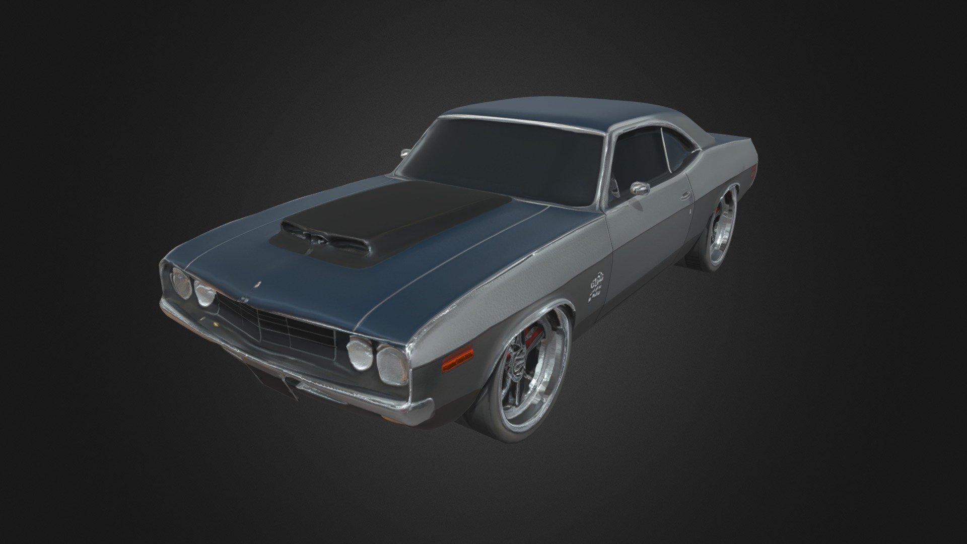 Vintage muscle car - 3D model by Gustavo Bigelli (@gubigelli) [b5fd176 ...