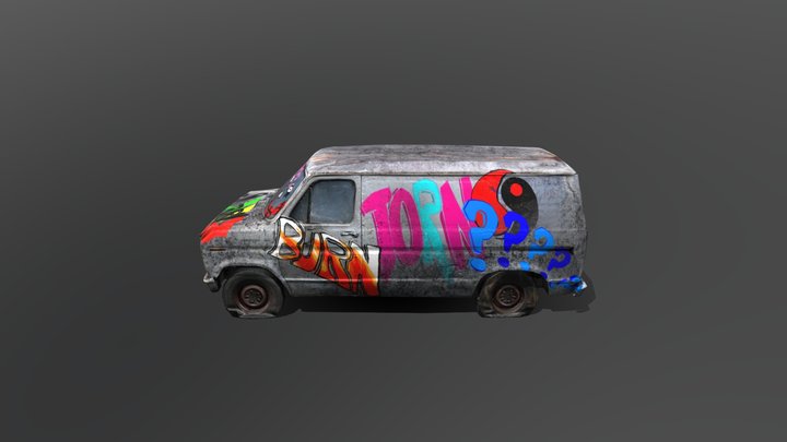 Painted Van 3D Model