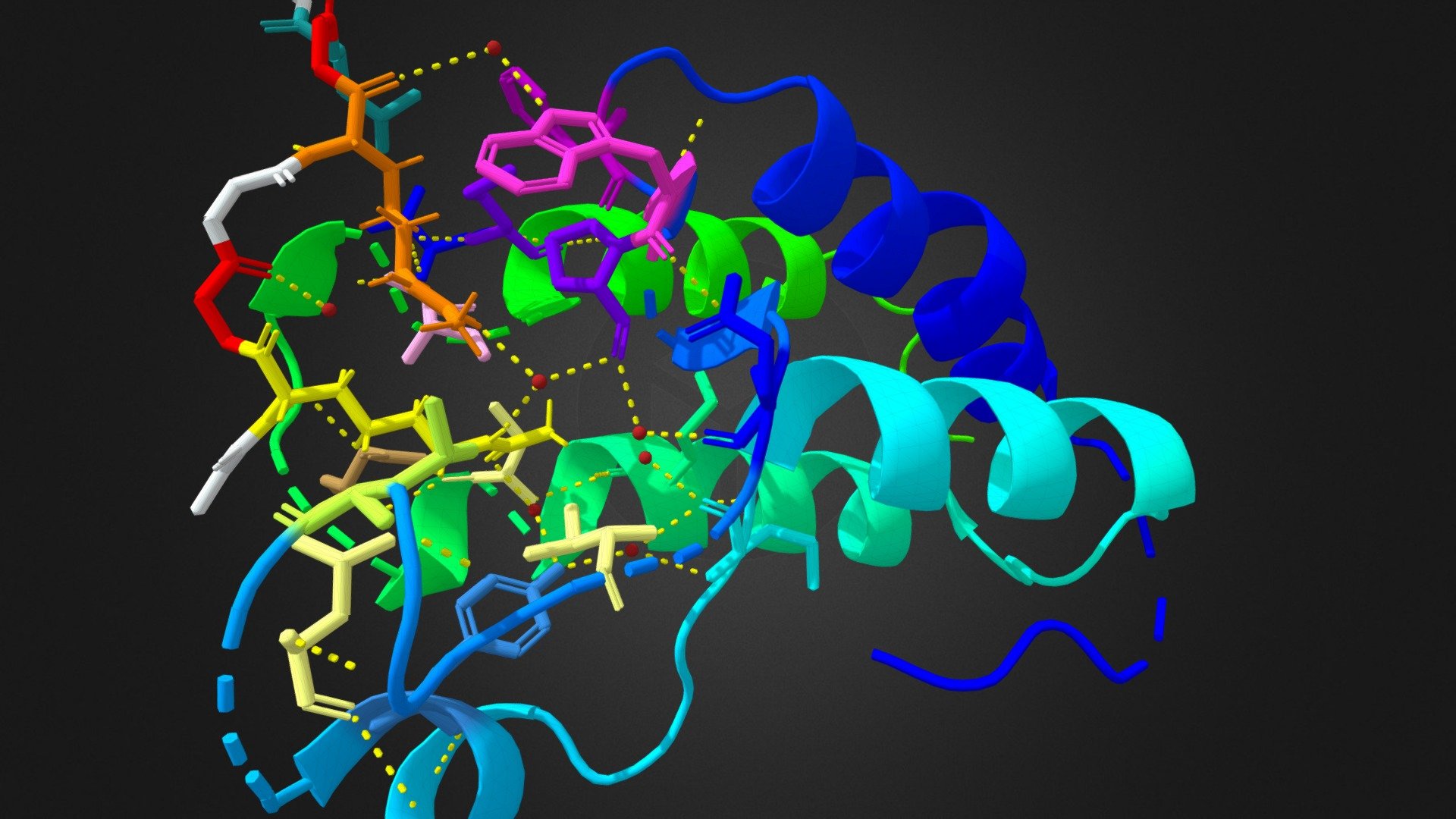 Brdt BD1 bound to diacetylated histone H4K5K8ac - 3D model by Jhaanita ...