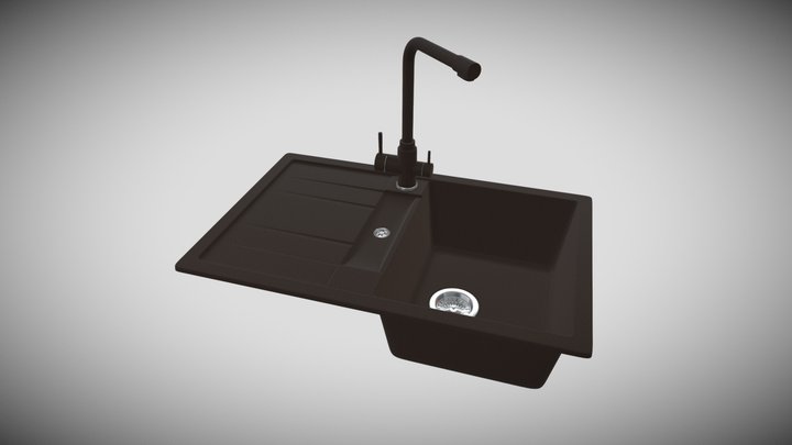kitchen sink Presto 7850_Сhocolate_Platinum 3D Model