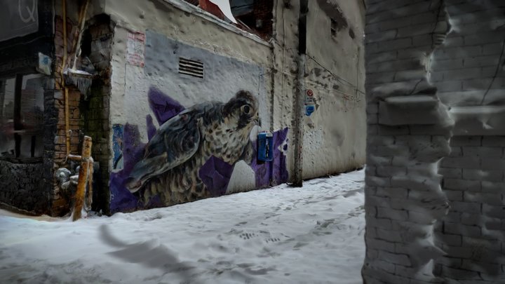 Jarus bird lane mural, Toronto 3D Model