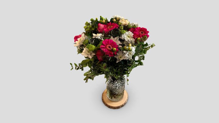 Wedding anniversary flower bouquet 3D Model