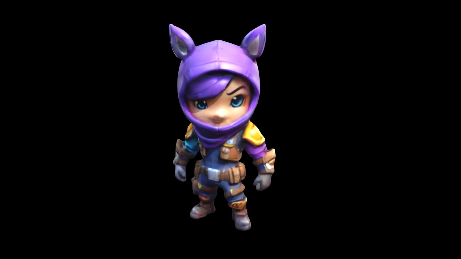 Raya Star Traveler, fang-tipped ears and a purpl - Download Free 3D ...