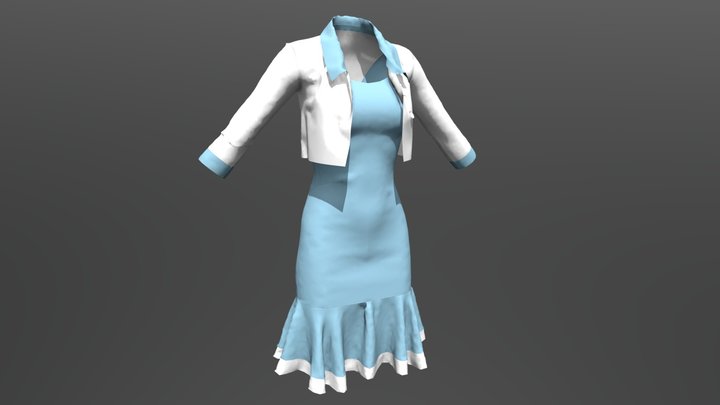 Dress+ Coat 3D Model