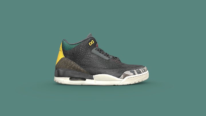 Jordan 3 Retro SE Animal Instinct 2.0 Sneaker 3D Model