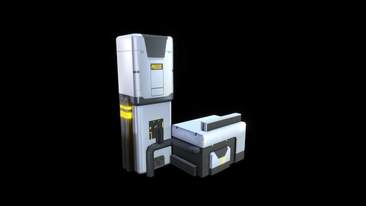 Mobile game ready Sci-fi Prop 3D Model