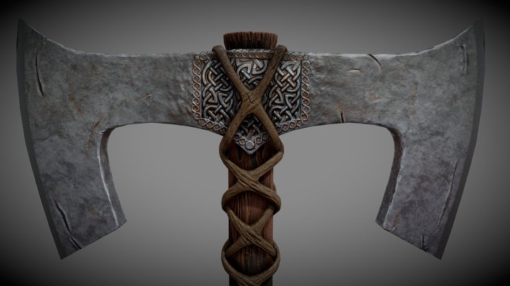 Viking Axe - Game Asset 3D Model