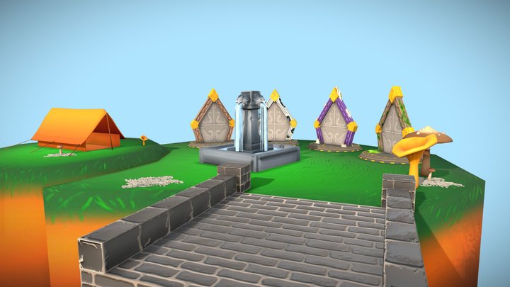 Teleport Island 3D Model