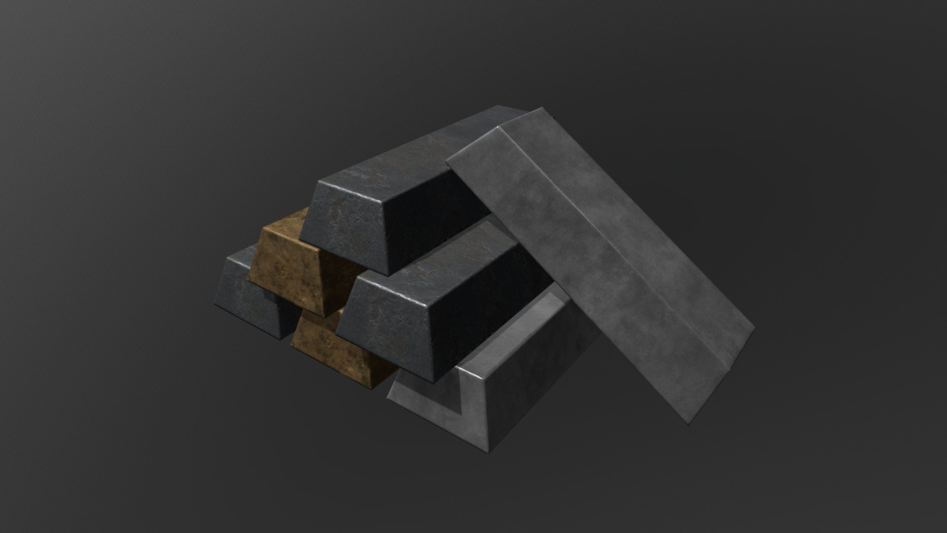 Medieval metal ingots 3D model by NikiYani [b608fb0] Sketchfab