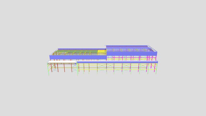 Estrutura Metálica - JBS - Prédio Processos 3D Model