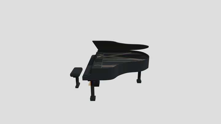 Baby Grand Piano1-merged 3D Model