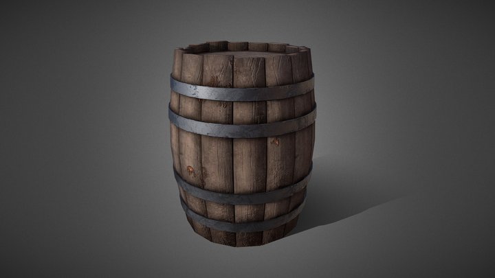 Old Wood Barrel – Modello 3D gratuito STL
