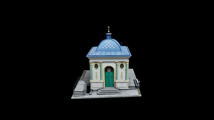 Iverska kapela na Novom Groblju u Beograd 3D Model