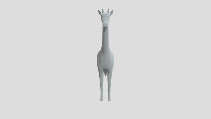 Giraffe Cartoon – Kostenloses 3D-Modell STL