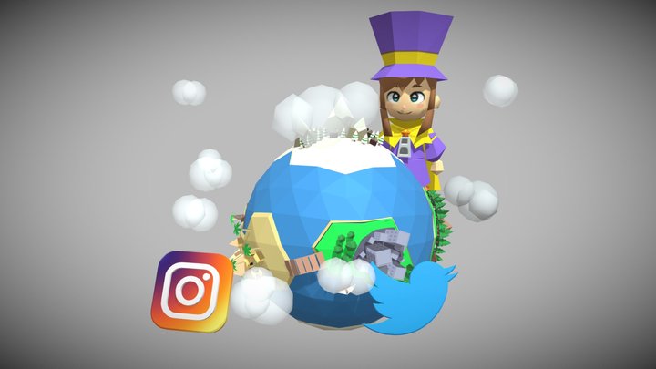 RA Scene: 'Virtual Stand' - A Hat In Time 3D Model