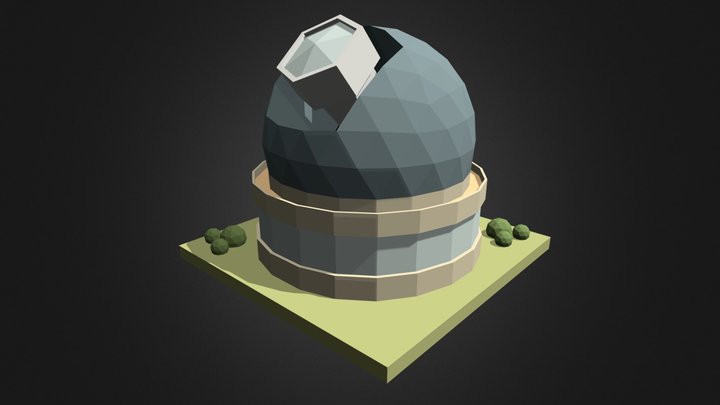 Observatory - LowPoly City 3D Model