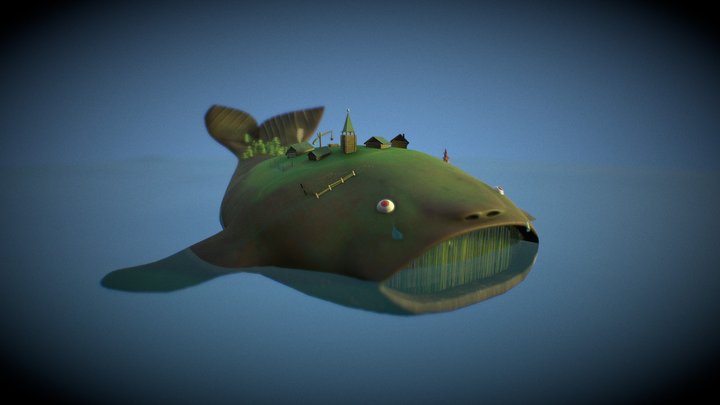 fantasy island-whale 3D Model