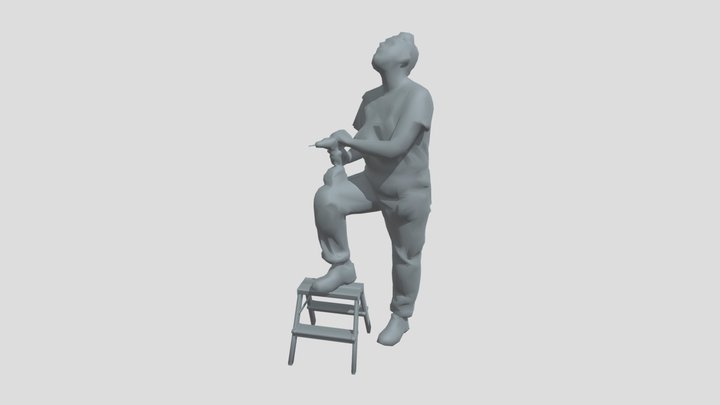 Lowpoly Construction Worker – Modelo 3D gratuito STL