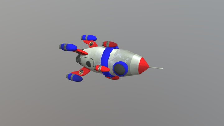 Toy Rocket 3D Model