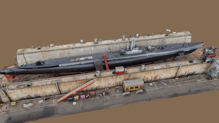 USS Pampanito Submarine - Photogrammetry Scan 3D Model