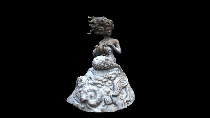 Mermaid Statue 3D Model