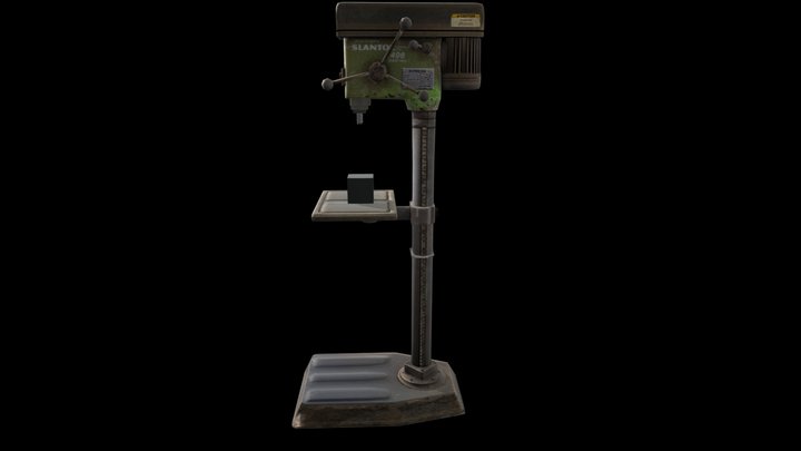 Drill_Press_with_Animation. 3D Model