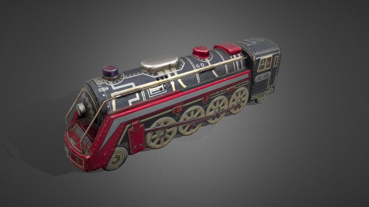 Tren de juguete 3D Model