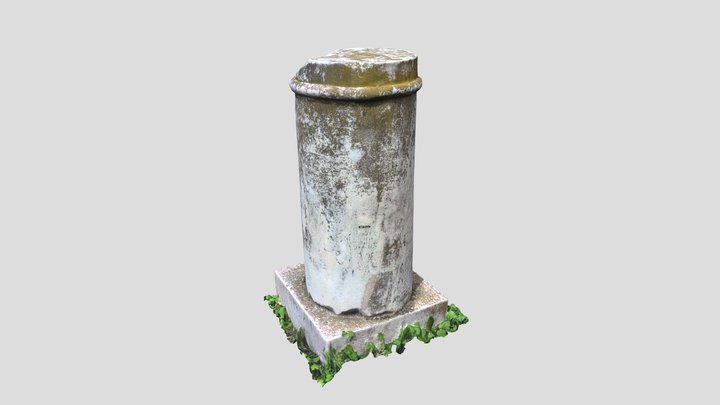 Ancient Greek Marble Pillar 3D Model
