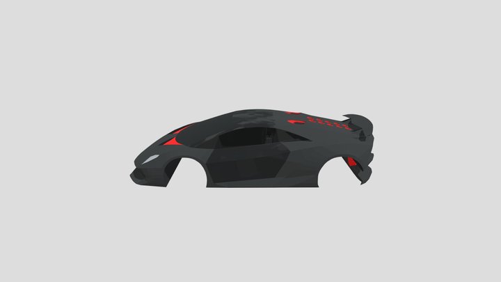 lamborghini sesto elemento low poly (no-texture) 3D Model